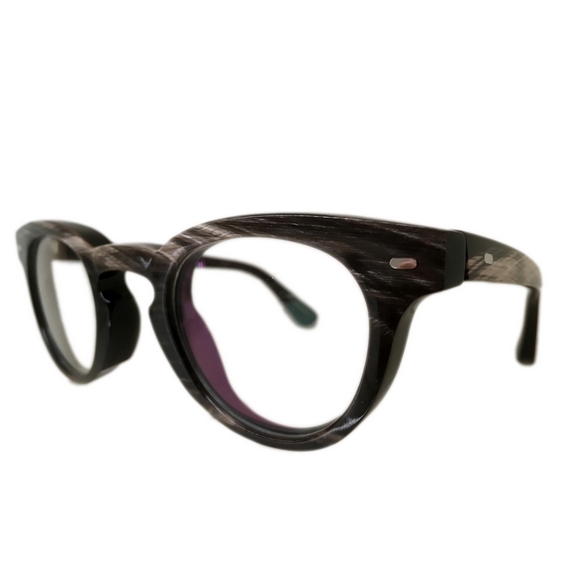 EFFECTOR（エフェクター） メガネ/サングラス ボストンタイプ バッファローホーン "Platinum Eyework"コラボレーションモデル「AW」horn Col.BK（黒）＆WH（白）