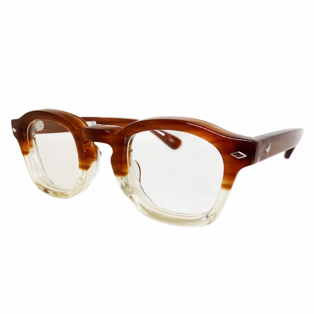 EFFECTOR エフェクター VOLTA/ボルタ Col.BR2 茶×クリア メガネ サングラス セルフレーム ラウンドスクエアタイプ