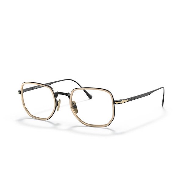 Persol ペルソール 5006VT Col.BLACK/GOLD 日本製フレーム チタン 多角形 正規輸入品