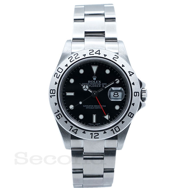 ロレックス エクスプローラーⅡ 16570 (USED) 黒文字盤